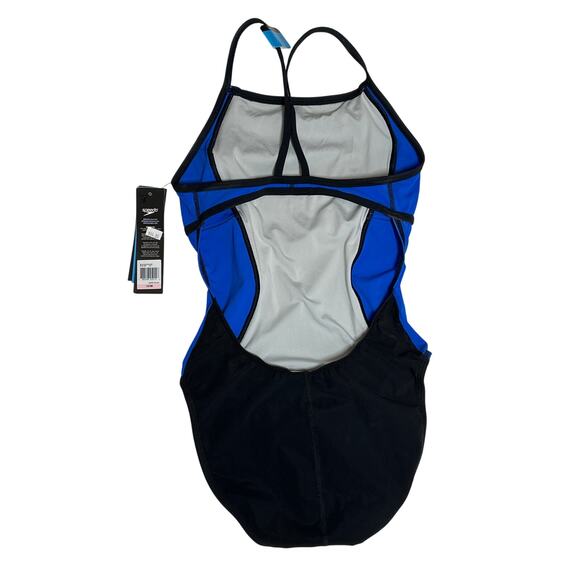 Speedo Power+ Sprint Splice Free Back Tech Race III One-Piece Swimsuit Sz 10 /36 - Picture 5 of 15